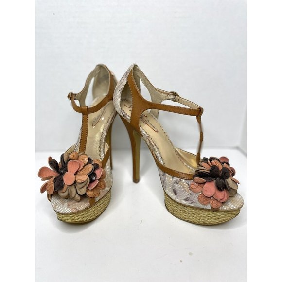 Poetic License 'A Fling Thing'🌸Get ready for spring!Floral Platform Heels, Sz 6 - Picture 1 of 13